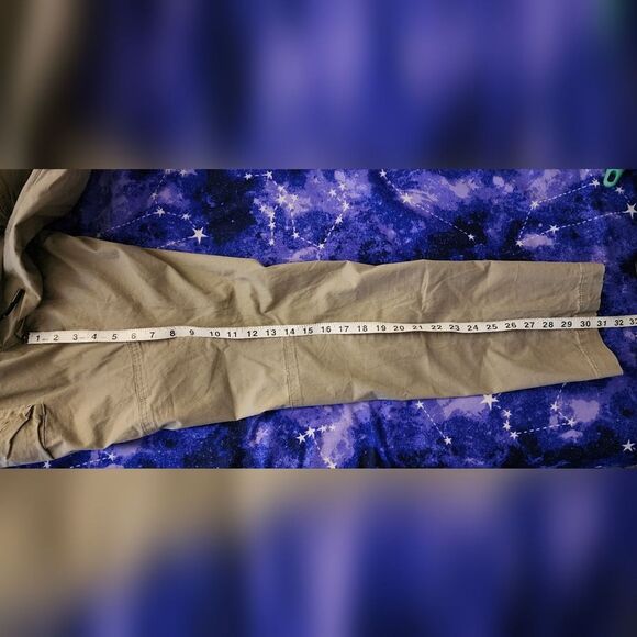 Kuwallatee Men’s Cargo Jogger Pants XL Khaki NWT Stretch Cotton Elastic Waist - Picture 4 of 8